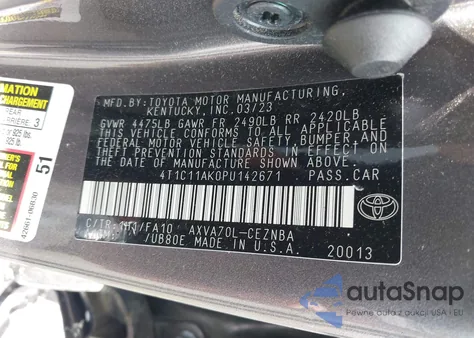 4T1C11AK0PU142671